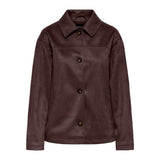 ONLY ONLCAROLINA Fauxsuede Jacket In Coffee Bean