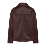 ONLY ONLCAROLINA Fauxsuede Jacket In Coffee Bean
