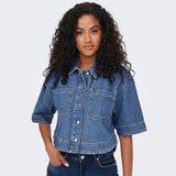 ONLY ONLCLEO Denim Shirt In Medium Blue