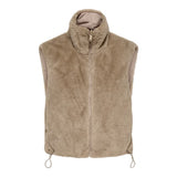 ONLY ONLDANA Faux Fur Gilet In Silver Mink