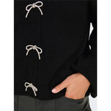 ONLY ONLDONNA BOW Knitted Pullover In Black