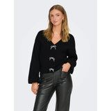 ONLY ONLDONNA BOW Knitted Pullover In Black