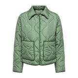ONLY ONLDOT Quilt Jacket In Green Check