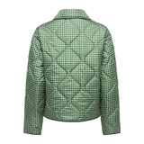 ONLY ONLDOT Quilt Jacket In Green Check