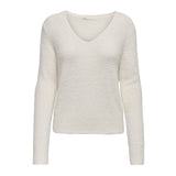 ONLY ONLELLA PIUMO V-neck Knit In Cloud