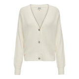 ONLY Onlella V-Neck Knit Cardigan in White