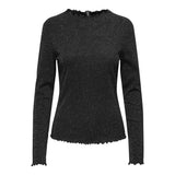 ONLY Onlemma Top In Black Glitter