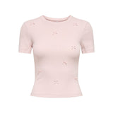 ONLY ONLFEMKE Bow Top In Pale Pink