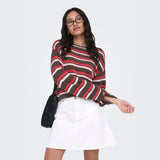 ONLY ONLGEENA Knitted Pullover In Chocolate Martini