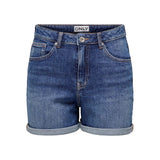 ONLY ONLJOSEPHINESTRETCH High waist Regular Fit Denim shorts In Blue