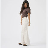 ONLY ONLJUICY High waist Wide Leg 32" Length In Ecru