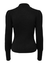 ONLY Onlkatia Long Sleeve Highneck Knitted Pullover in Black