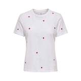 ONLY ONLKETTY Heart T-shirt In White