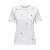 ONLY ONLKETTY Lemon T-shirt In White