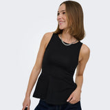 ONLY ONLKISS Peplum Top In Black