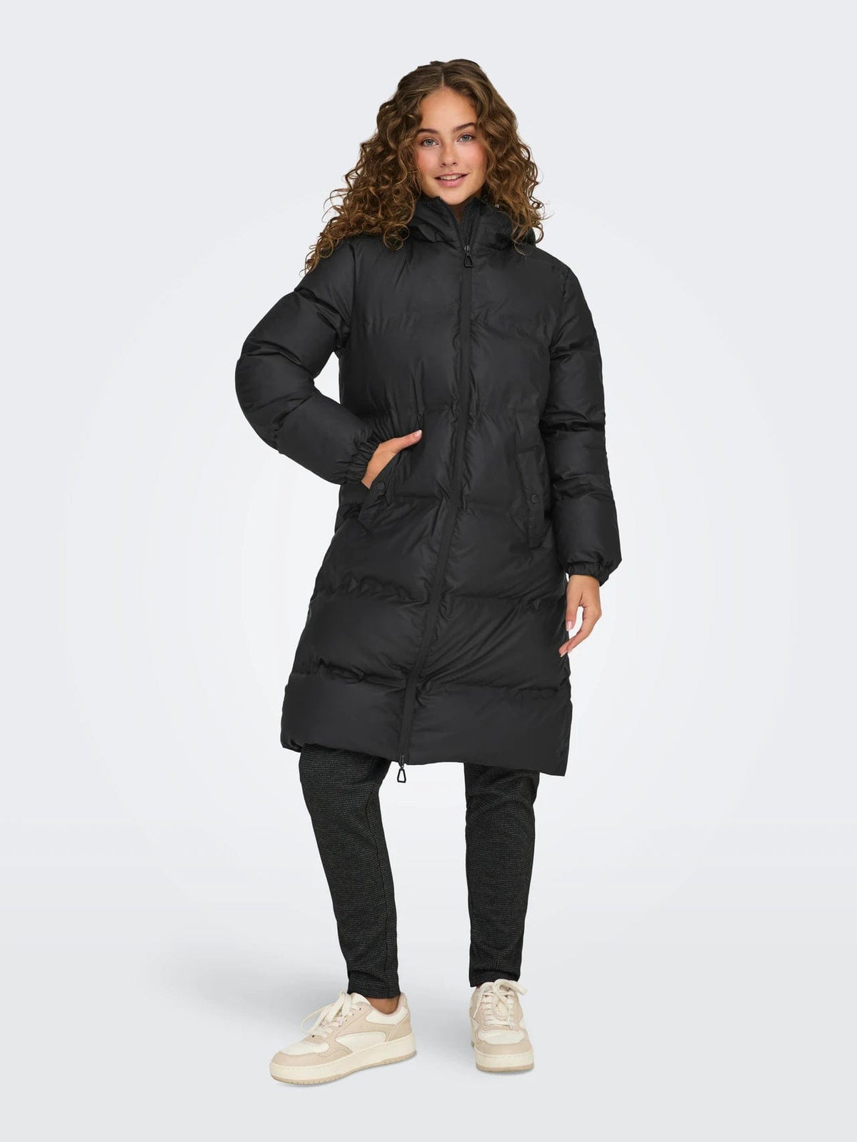 Black puffer rain jacket shop