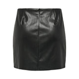 ONLY Onlleni Faux Leather Mini Skirt With Slit