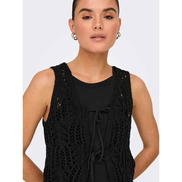 ONLY ONLLIZZY Knitted vest In Black