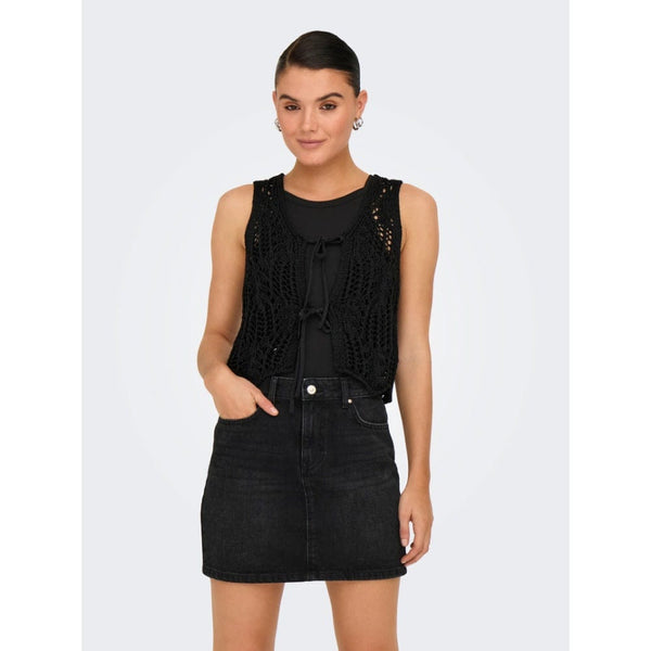 ONLY ONLLIZZY Knitted vest In Black