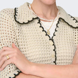 ONLY ONLLUCIE Knitted cardigan in Ecru