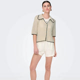 ONLY ONLLUCIE Knitted cardigan in Ecru