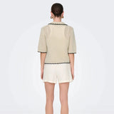 ONLY ONLLUCIE Knitted cardigan in Ecru