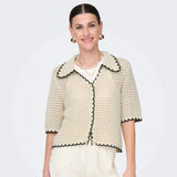 ONLY ONLLUCIE Knitted cardigan in Ecru