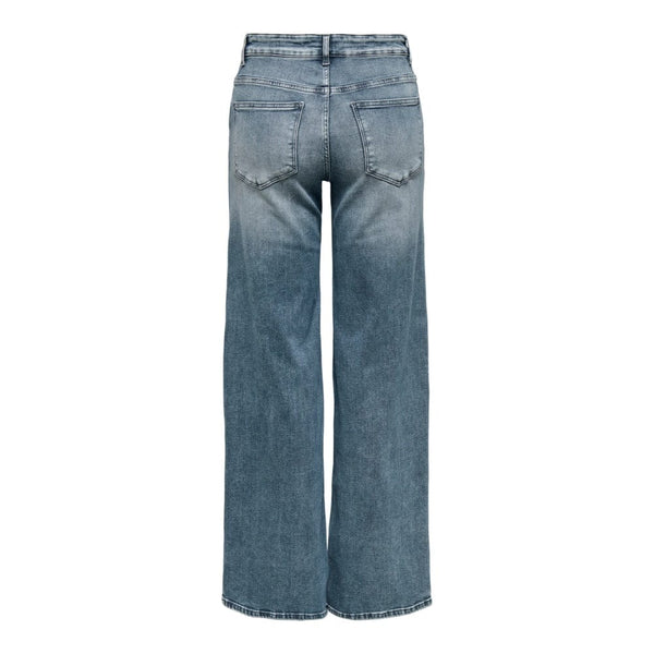 ONLY ONLMADISON High Waist Wide Leg Fit Jeans 34" Length In Blue Grey