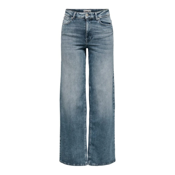 ONLY ONLMADISON High Waist Wide Leg Fit Jeans 34" Length In Blue Grey