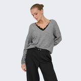ONLY ONLMANIFESTA Knitted Pullover In Light Grey