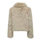 ONLY ONLMANNY Faux Fur Jacket In Pumice Stone