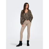 ONLY ONLMASC THALIA LIFE LS Knot Top In Light Taupe