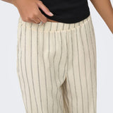 ONLY ONLMIKA Loose Stripe Pant In Birch