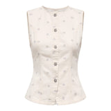 ONLY ONLNAOMI Waistcoat In Egret
