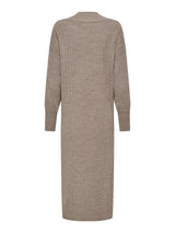 ONLY Onlnew Tessa Long Sleeve Midi Knit Dress in Beige