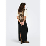 ONLY ONLNOEME Knitted Vest In Chestnut
