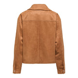 ONLY ONLNORMA Faux Suede Jacket In Ginger