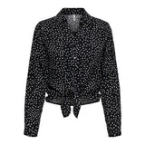 ONLY ONLNOVA Knit Shirt In Black Cool Dots