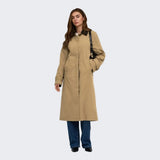 ONLY ONLORCHID Cord Mix Coat In Otter Chocolate Torte