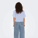 ONLY ONLPAULA Shirt In White/Cloud Dancer Stripe