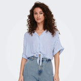 ONLY ONLPAULA Shirt In White/Cloud Dancer Stripe