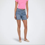 ONLY ONLPHINE High Waist Regular Fit Denim Shorts In Blue Denim