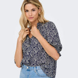 ONLY ONLRAYA 3/4 Shirt In Night Sky Adena Graphic