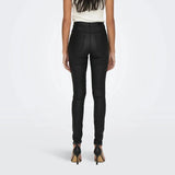 ONLY Onlroyal Faux Leather Trousers in Black