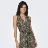 ONLY ONLSAFARI Jumpsuit In Bone White Tiger