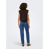 ONLY ONLSANDRA Teddy Gilet In Seal Brown