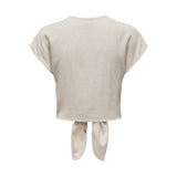 ONLY ONLSIESTA Knot Shirt In Moonbeam