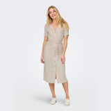 ONLY ONLSIESTA Linen Long Dress In Moonbeam