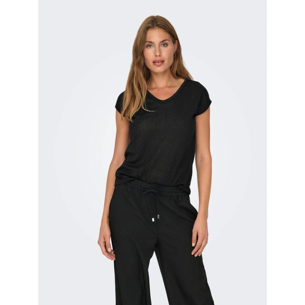 ONLY ONLSILVERY Top In Black
