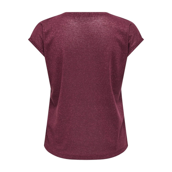 ONLY ONLSILVERY Top In Burgundy